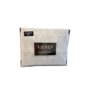 Ralph Lauren 100% Cotton 4 Piece Queen Sheet Set New